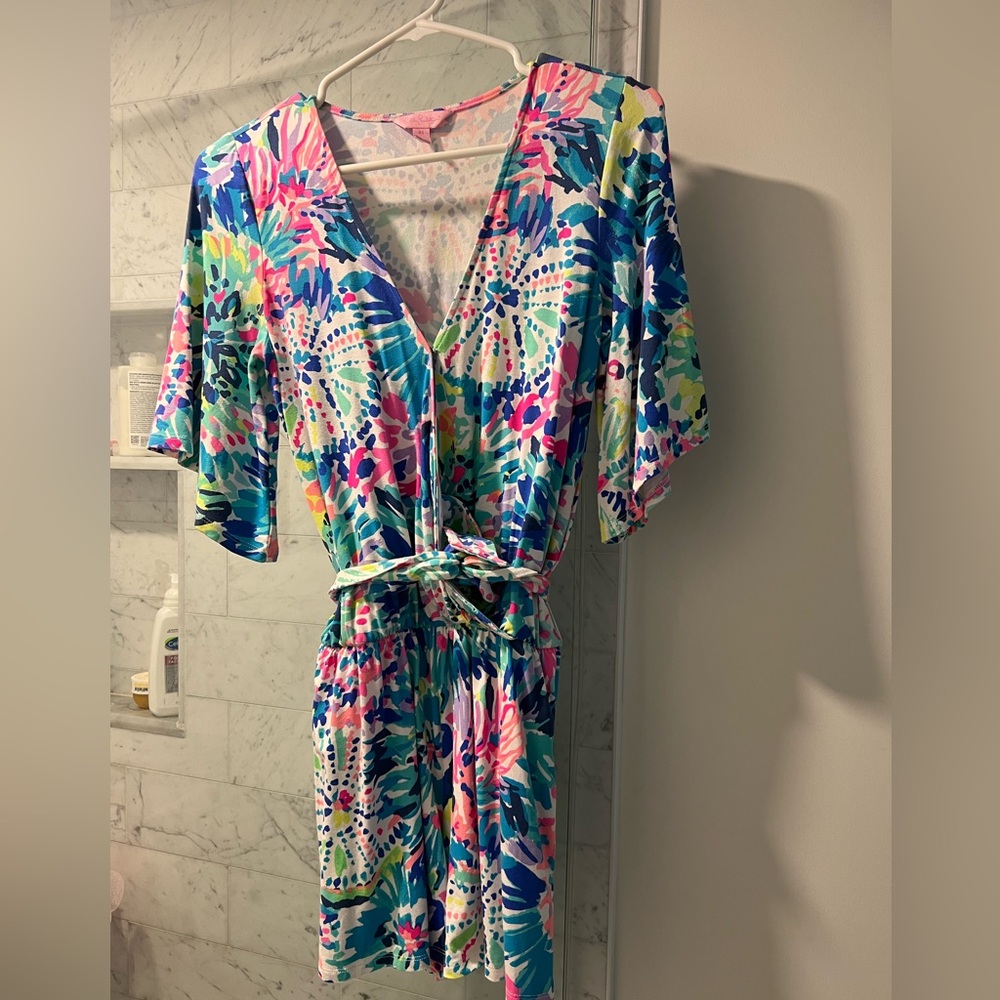 Lilly Pulitzer Madilyn stretch wrap romper XS